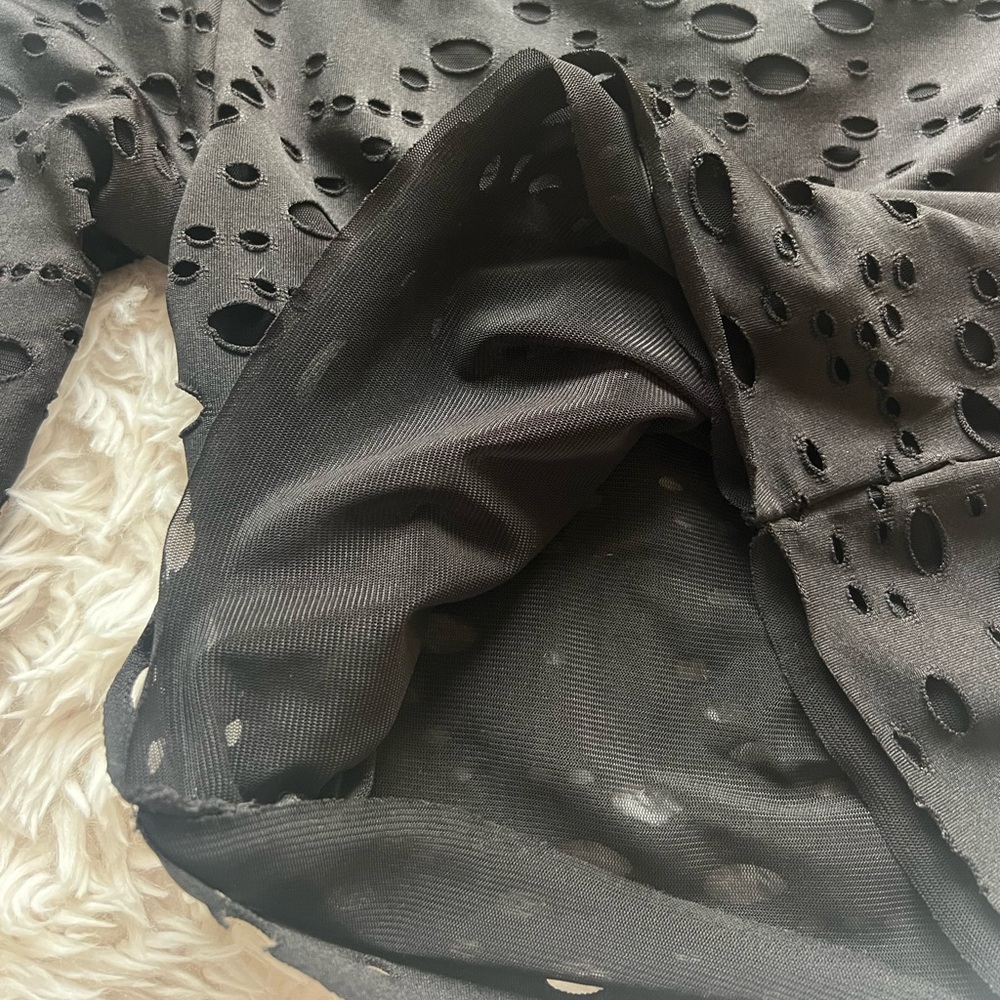 NWOT Black Princess Polly Mesh Long Sleeve - Picture 4 of 7